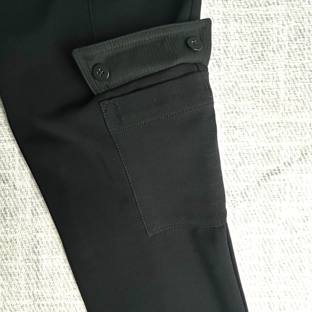 Anthropologie the essential SLIM Black Cargo Ankle Pants Womens Size 2 - Picture 11 of 16
